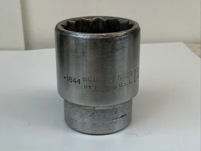 Challenger By PROTO 1844,  1-3/8in.  3/4 Drive 12pt SAE Socket, USA - Image 1 of 4