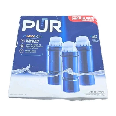 PUR Max Ion PPF951K Lead Reduction Water Pitcher Replacement Filter 3 Pack  New - Image 1 of 4