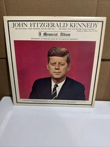 John Fitzgerald Kennedy JFK Memorial Album Speeches 12" LP Vinyl (1963) - Picture 1 of 9