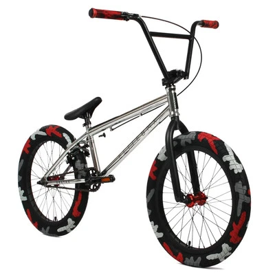 Elite 20" BMX Destro Bicicleta Freestyle Bicicleta 3 Piezas Manivela Cromo Camuflaje NUEVO Foto 1 de 3