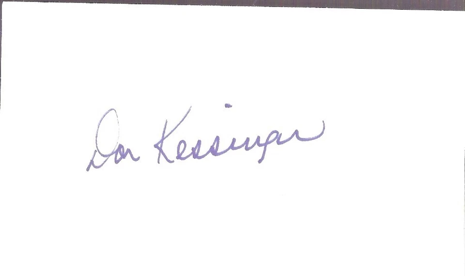 Don Kessinger Chicago Cubs Twice Gold Glove Shortstop Autographed 3x5 Index Card - Image 1 of 1