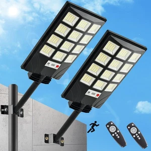 2pcs Solar Street Lights Outdoor Waterproof 600W 30000LM Solar Street Lights ... - Picture 1 of 6