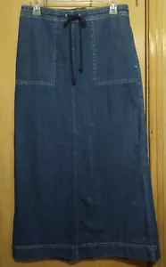 Vtg Ann Taylor Loft Jeans Long Denim Skirt Front Pockets Womens Size 6 - Picture 1 of 6