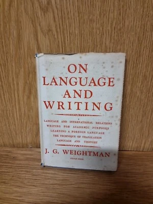 On Language and Writing - J.G. Weightman 1947, (11b) - Image 1 of 3