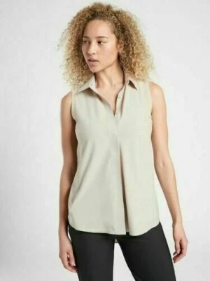 Camiseta sin mangas Athleta S pequeña Urbanite beige ¡NUEVA CON ETIQUETAS! 657853 Foto 1 de 4