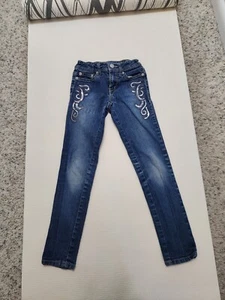 Canyon River Blues Girls Jeans Size 8S - with silver sequin pattern - Picture 1 of 12