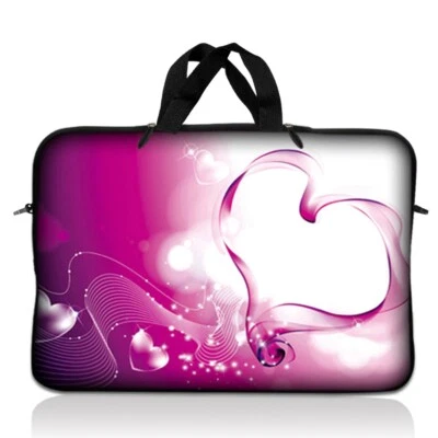 17.3” 17.4” Neopreno Laptop Notebook Funda Estuche Bolsa con Asa 16” Corazones Foto 1 de 4