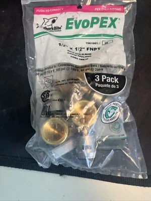 lot of 18 SharkBite EvoPEX Drop Ear Elbow RT Push To Connect 1/2" x 1/2" FNPT - Image 1 of 2