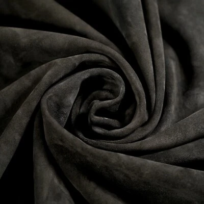 Black Suede Leather Sheets 3.5-4 oz Pre-Cut Cowhide Pieces - Image 1 of 4