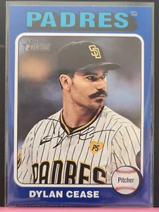 Topps 2024 Heritage High Number Dylan Cease Padres Dark Blue Border Card - Picture 1 of 1