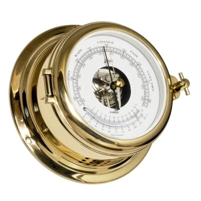 Schatz Barometer Thermometer Brass Midi 450bt 155mm x 68mm - Image 1 of 2