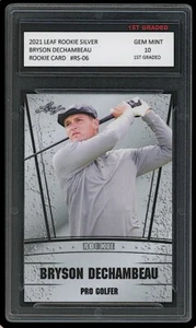 Bryson Dechambeau 2021 Leaf Silver PGA/Golf/Masters 1st Graded 10 Rookie Card RC - Picture 1 of 1