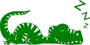 Dinosaur Sleeping - Vinyl Decal Home Décor 10" x 20" - Picture 1 of 1