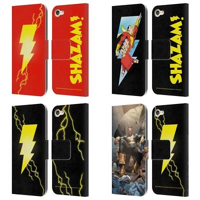 JUSTICE LEAGUE DC COMICS SHAZAM LEATHER BOOK CASE FOR APPLE iPOD TOUCH MP3 - Image 1 of 4