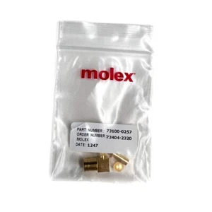 Molex 0731000257 RF Coaxial SMB Right-Angle Plug 50 Ohm for RG-174 RG-188 RG-316 - Picture 1 of 6