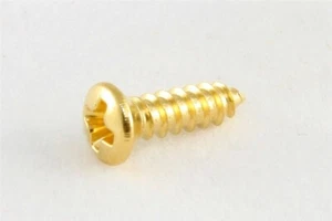 NEW #3 x 3/8" Phillips Head Pickguard Screws For Gibson (20) - GOLD - Picture 1 of 1