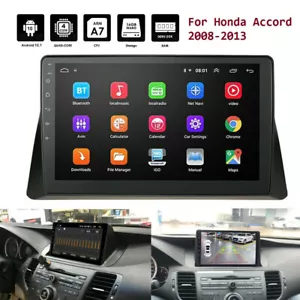 For Honda Accord 8 2008-2012 Android 10.1 Touch Screen Car Stereo 2DIN Radio GPS - Picture 1 of 10