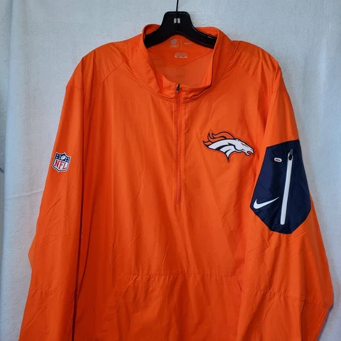 Nike NFL On Field Denver Broncos Pullover Rainbreaker Jacket Adult XXL Cover