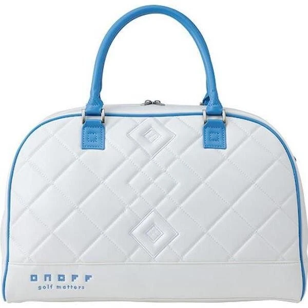 ONOFF Golf Ladies Duffle Bag OV7921 Shoe Pocket Shoulder Strap White Purple