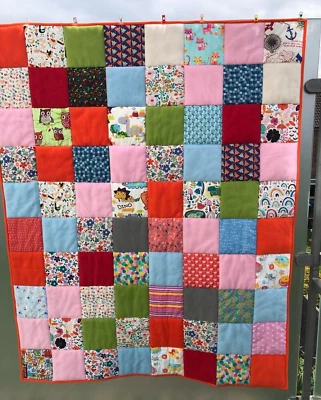 Made from a combination of wool and cotton. Children's, baby blanket, handmade - Image 1 of 4