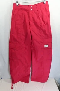 Jordan Women's Retro Flight Windbreaker Pants Red Loose Joggers Small Wide Leg - Picture 1 of 10