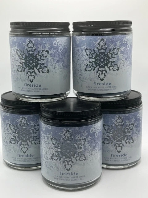 x5 Bath & Body Works Fireside Jar Candle Single Wick 7oz White Barn - Image 1 of 1