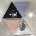 80 Dreieck Strass Perlen Sortierplatte DIY Handwerk Weiß