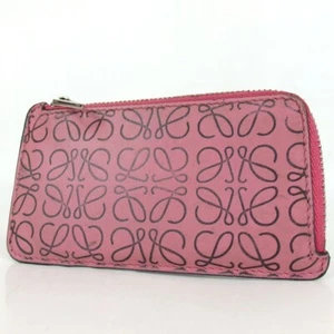 Authentic LOEWE 061840 anagram coin purse leather [Used] - Picture 1 of 13