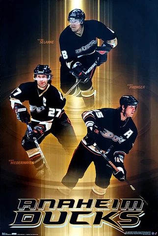 Anaheim Ducks LEGENDS 2007 22x34 POSTER - Teemu Selanne, Niedermayer, Pronger Cover