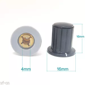 10 Stck. KYP16-4.0 Lautsprecher Verstärker 4 mm Welle Lautstärkeregler Regler mit Anzeigeleitung - Bild 1 von 5