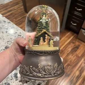 Fontanini Musical Holy Family Glitterdome Nativity Oh Little Town of Bethlehem - Picture 1 of 9