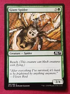 Magic The Gathering 2019 CORE SET M19 GIANT SPIDER green card MTG - Picture 1 of 2