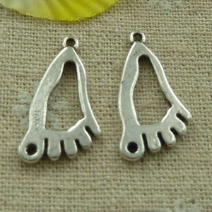 Envío gratuito 100 piezas dijes de pie plateado tibetano 27x15mm L-3617 - Imagen 1 de 4