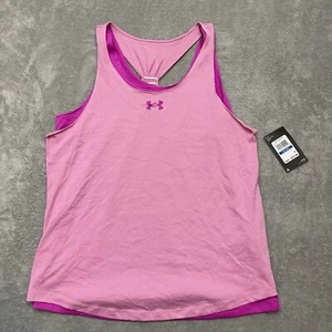 Under Armour Girl's Double The Fun Tank Pink Razor Back Tank Size YXL - Picture 1 of 8
