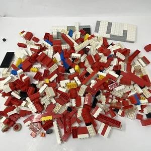 Vintage LEGO Bulk Lot 3.5 lbs Red White Some Black Yellow Gray - Picture 1 of 4