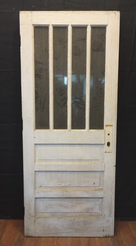 Half Vertical Glass & Raised Panel Interior Door 33 3/4" x 80 1/2" Cover