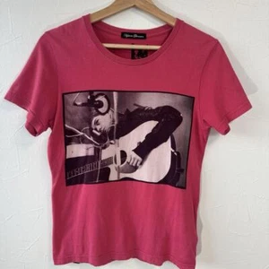 HYSTERIC GLAMOUR × KURT COBAIN RED T-SHIRT COTTON USED JAPAN ROCK - Picture 1 of 6
