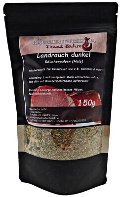RÄUCHERFUCHS24 Räucherzusatz Landrauch dunkel 150g ▷ Räucherpulver ✓ Räucherspäne ✓ Schinken!