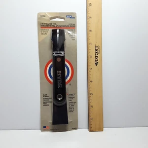 USA Made Hyde Tools 2-In-1 Glazing Tool 1.25" Chisel Blade Slotted V Blade 02950 - Picture 1 of 7