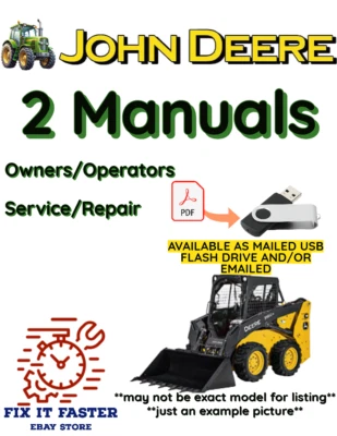 JOHN DEERE 7775 MINICARREGADEIRA OPERADORES SERVIÇO REPARO PROPRIETÁRIO MANUAL PDF USB - Imagem 1 de 3