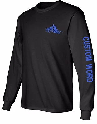 Camiseta MOTO DE NIEVE PERSONALIZADA Manga Larga ELIGE COLOR Ski-Doo Arctic Cat Polaris Yam Foto 1 de 4