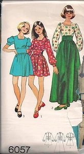 Vintage Girls Dress with Inset Midriff Band Sewing Pattern S6057 Size 10 - Picture 1 of 1