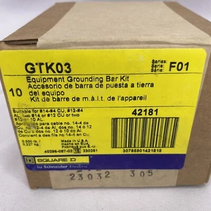 Square D GTK03 Safety Switch Ground Bar Kit Series F01 Box of 10 - Picture 1 of 3