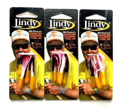 3 PAQUETES Lindy Dancin' Crappie Tubo Plantilla Bill Dance Amarillo Caliente Desorden 1/32 OZ Foto 1 de 4