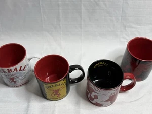 Fireball Whiskey Limited Edition Collectible Coffee Mugs 2017-Bundle of 4 - Picture 1 of 9