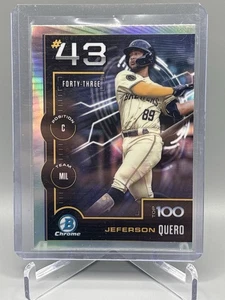 2025 Bowman JEFERSON QUERO Top 100 Prospects #BTP-43 Milwaukee Brewers - Picture 1 of 2