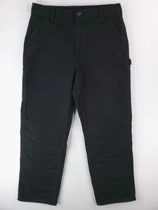 Pantalones Carpintero Carhartt Para Hombre 36x32 Negros Sueltos Rectos Lavados Forrados de Pato - Imagen 1 de 16