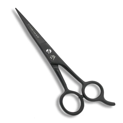 HAIRDRESSING 6.5-INCH BLACK  SCISSORS: RAZOR SHARP BARBER SCISSORS FOR PRECISION - Image 1 of 4