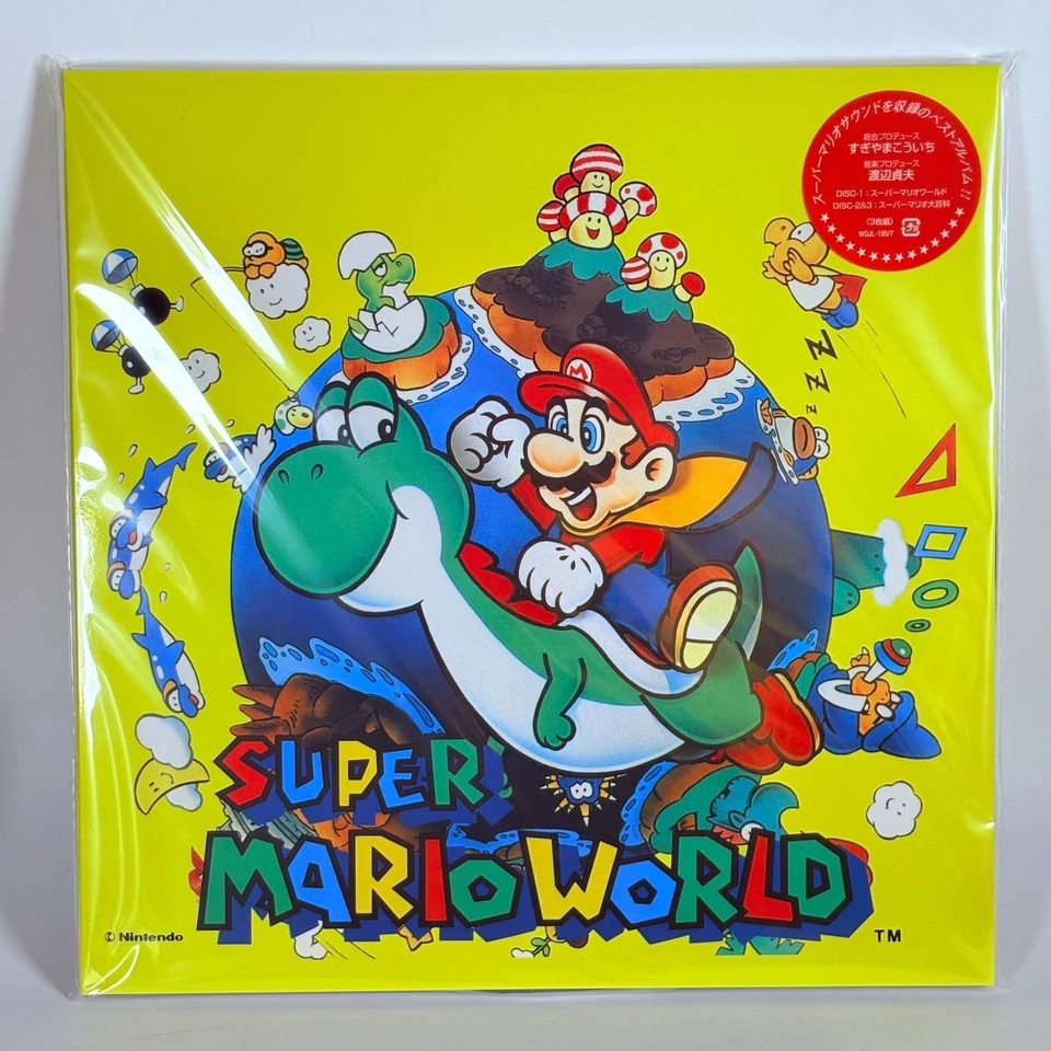 Super Mario World 3LP WQJL-195 Game Music LP Vinyl Record