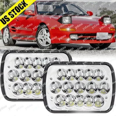 Par de faros LED PUNTO 120W 7x6" proyector alto/bajo ajuste Toyota Mr2 1986-1995 cupé Foto 1 de 4